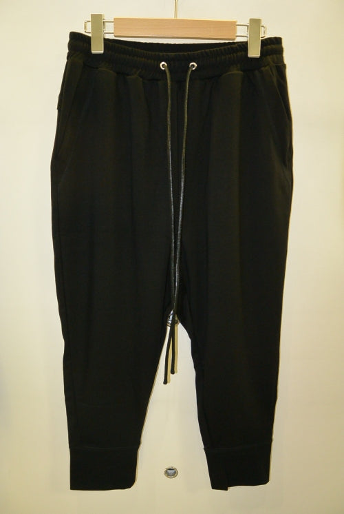 2017 S/S GalaabenD ストレッチルーチェルブライト裏毛relax easy pants BLACK