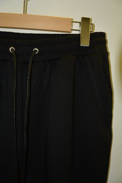 2017 S/S GalaabenD ストレッチルーチェルブライト裏毛relax easy pants BLACK