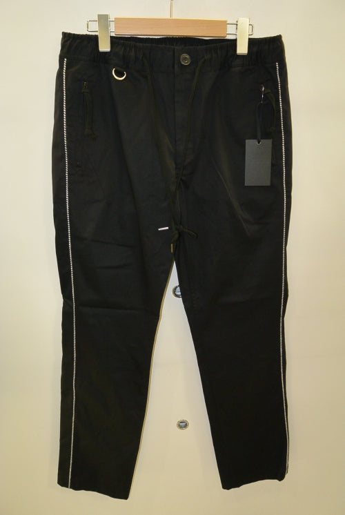 2017 S/S NUMBER (N)INE PIPING EASY PANTS BLACK/BKxWH