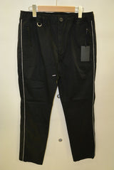 2017 S/S NUMBER (N)INE PIPING EASY PANTS BLACK/BKxWH