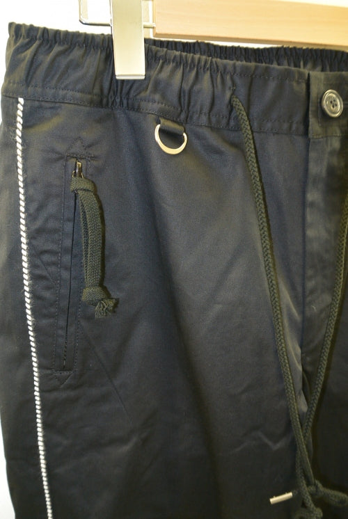 2017 S/S NUMBER (N)INE PIPING EASY PANTS BLACK/BKxWH