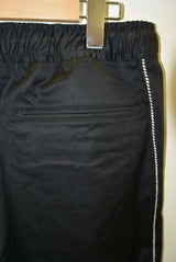 2017 S/S NUMBER (N)INE PIPING EASY PANTS BLACK/BKxWH