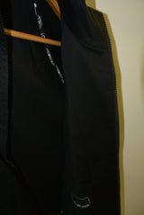 2017 S/S NUMBER (N)INE PIPING ZIP UP BLOUSON BLACK/BLACK