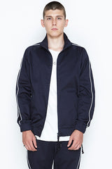2017 S/S NUMBER (N)INE PIPING ZIP UP BLOUSON NAVY/GRAY
