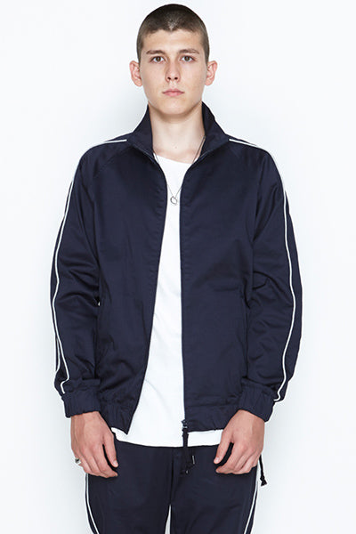 2017 S/S NUMBER (N)INE PIPING ZIP UP BLOUSON NAVY/GRAY