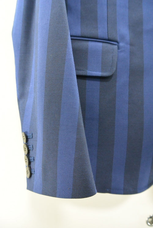 2016 S/S GalaabenD ツイルストレッチ ワイドストライプ BLUE×NAVY