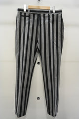 2016 S/S GalaabenD ツイルストレッチ ワイドストライプ tapered PT BLACK×OFF WHITE