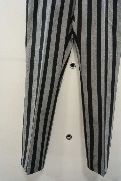 2016 S/S GalaabenD ツイルストレッチ ワイドストライプ tapered PT BLACK×OFF WHITE