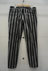 2016 S/S GalaabenD ツイルストレッチ ワイドストライプ tapered PT BLACK×OFF WHITE