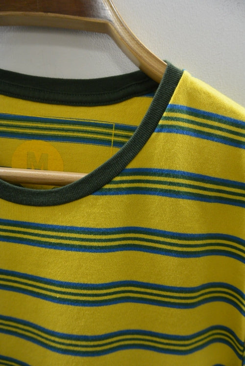 2016 S/S M / original jacquard crazy border crew neck t-shirts (yellow)
