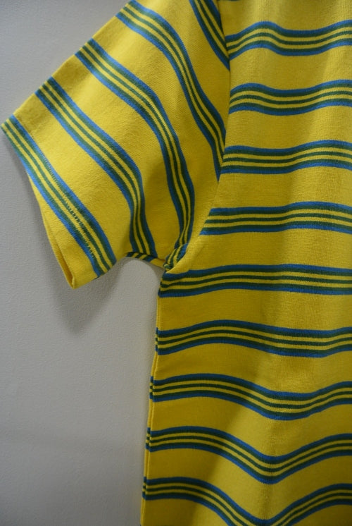 2016 S/S M / original jacquard crazy border crew neck t-shirts (yellow)