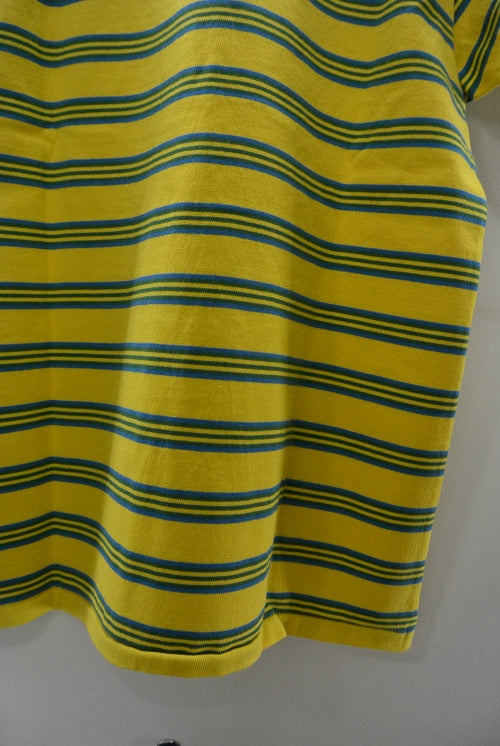 2016 S/S M / original jacquard crazy border crew neck t-shirts (yellow)