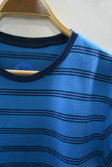 2016 S/S M / original jacquard crazy border crew neck t-shirts (blue)