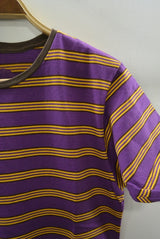 2016 S/S M / original jacquard crazy border crew neck t-shirts (purple)
