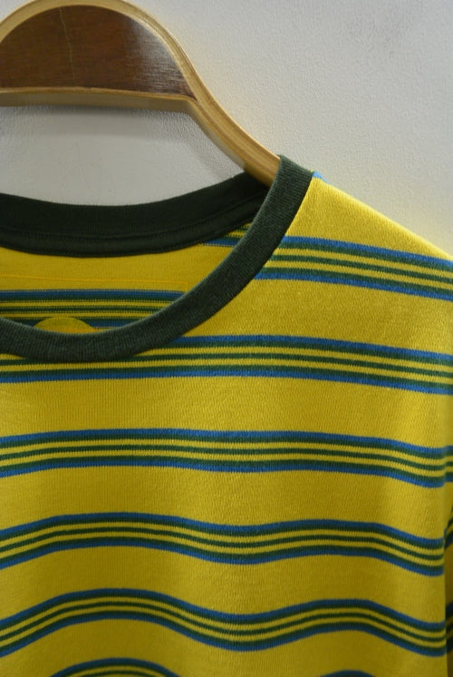 2016 S/S M l/s original jacquard crazy border crew neck t-shirts (yellow)