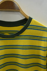 2016 S/S M l/s original jacquard crazy border crew neck t-shirts (yellow)