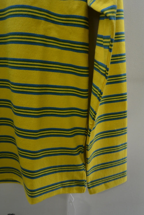 2016 S/S M l/s original jacquard crazy border crew neck t-shirts (yellow)