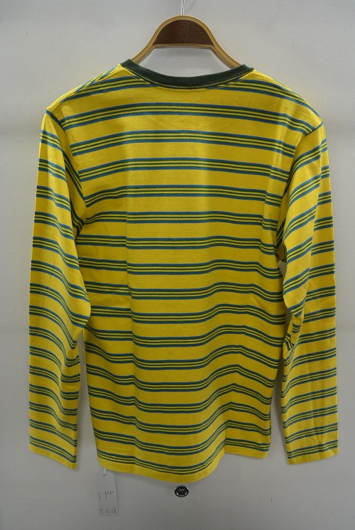 2016 S/S M l/s original jacquard crazy border crew neck t-shirts (yellow)