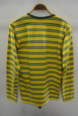 2016 S/S M l/s original jacquard crazy border crew neck t-shirts (yellow)