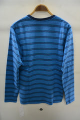2016 S/S M l/s original jacquard crazy border crew neck t-shirts (blue)