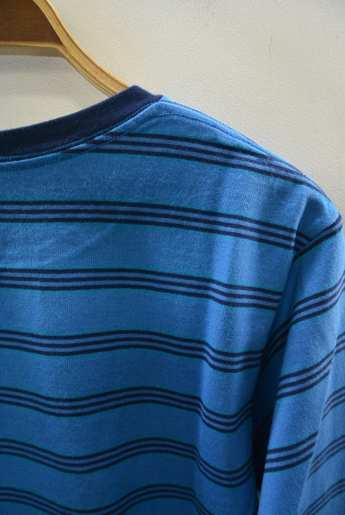 2016 S/S M l/s original jacquard crazy border crew neck t-shirts (blue)