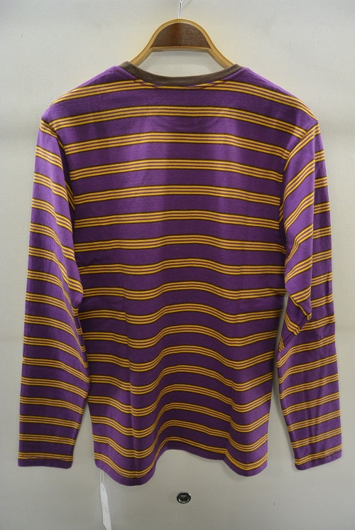 2016 S/S M l/s original jacquard crazy border crew neck t-shirts (purple)