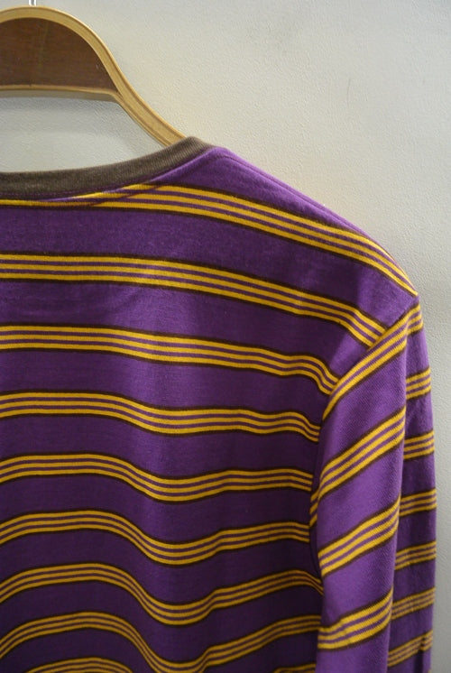 2016 S/S M l/s original jacquard crazy border crew neck t-shirts (purple)