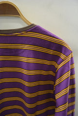 2016 S/S M l/s original jacquard crazy border crew neck t-shirts (purple)