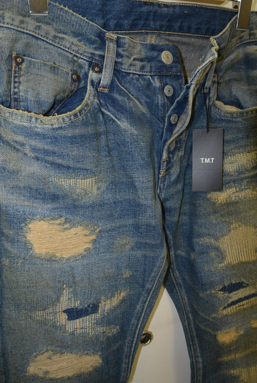 2016 S/S TMT CRUSH DENIM PANTS 519 INDIGO LIGHT