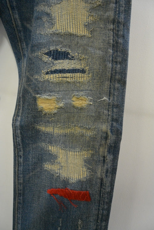 2016 S/S TMT CRUSH DENIM PANTS 519 INDIGO LIGHT
