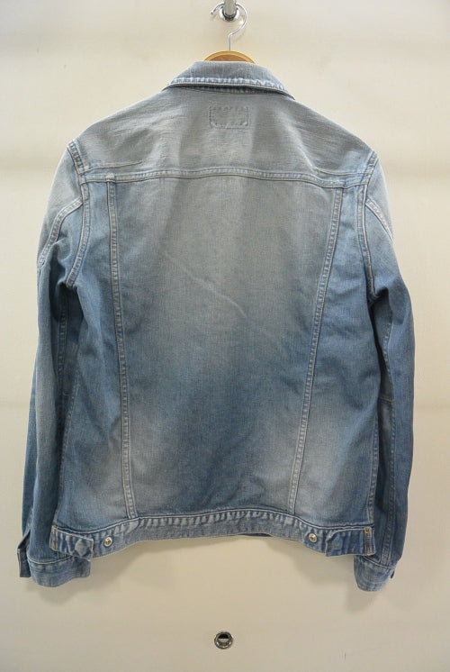 2016 S/S NUMBER (N)INE　FLY FLONT STRETCH DENIM JACKET__DAMAGE BLUE