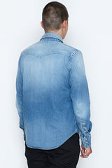 2017 S/S n(n) BY NUMBER (N)INE WESTERN SHIRTS_DENIM(DAMAGE_3D STAR) BLUE