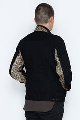 2017 S/S n(n) BY NUMBER (N)INE DENIM JACKET_STRETCH DENIM(LEOPARD) BLACK