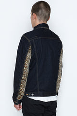 2017 S/S n(n) BY NUMBER (N)INE DENIM JACKET_STRETCH DENIM(LEOPARD) BLACK
