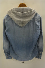 2017 S/S n(n) BY NUMBER (N)INE HOODED WESTERN SHIRTS_DENIM(DAMAGE_3D STARS) BLUE