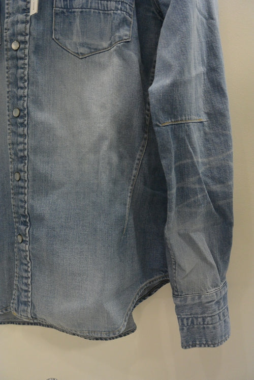 2017 S/S n(n) BY NUMBER (N)INE WESTERN SHIRTS_DENIM(DAMAGE_3D STAR) BLUE