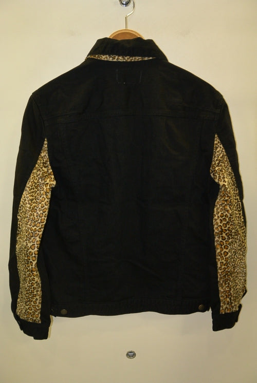 2017 S/S n(n) BY NUMBER (N)INE DENIM JACKET_STRETCH DENIM(LEOPARD) BLACK