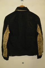 2017 S/S n(n) BY NUMBER (N)INE DENIM JACKET_STRETCH DENIM(LEOPARD) BLACK