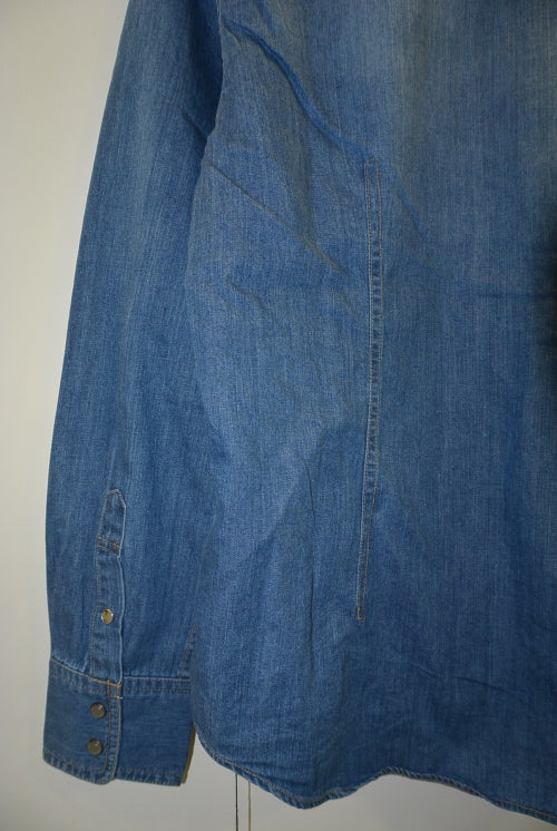 2017 S/S TMT L/SL PRINT DENIM SHIRTS INDIGO