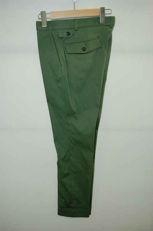 2014 S/S GalaabenD 高密度ピケストレッチtapered trousers GREEN