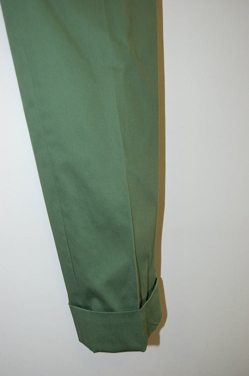 2014 S/S GalaabenD 高密度ピケストレッチtapered trousers GREEN