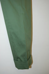 2014 S/S GalaabenD 高密度ピケストレッチtapered trousers GREEN