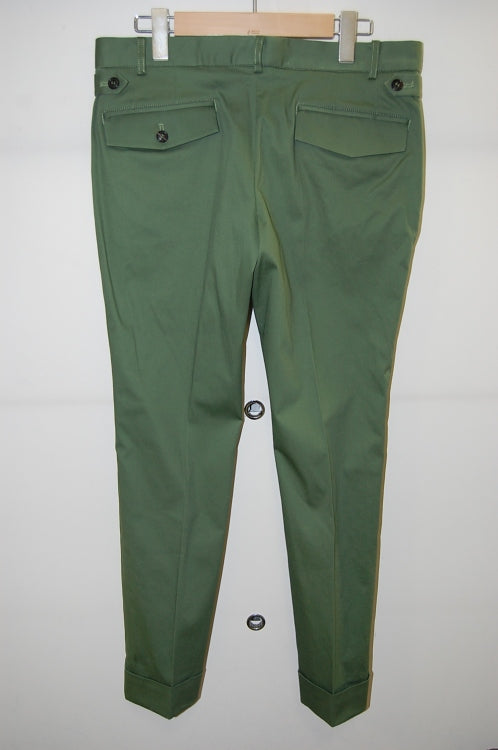 2014 S/S GalaabenD 高密度ピケストレッチtapered trousers GREEN