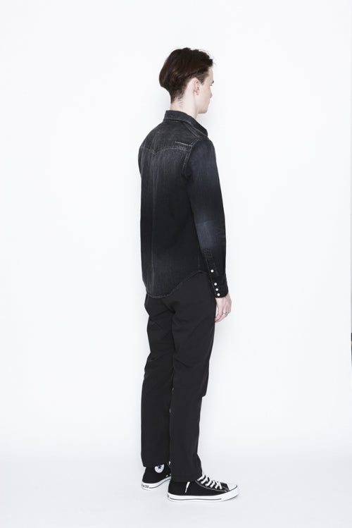 2016 S/S n(n) BY NUMBER (N)INE　WESTERN SHIRTS_DENIM(DAMAGE) BLACK