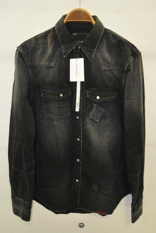 2016 S/S n(n) BY NUMBER (N)INE　WESTERN SHIRTS_DENIM(DAMAGE) BLACK