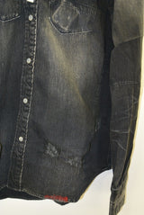 2016 S/S n(n) BY NUMBER (N)INE　WESTERN SHIRTS_DENIM(DAMAGE) BLACK