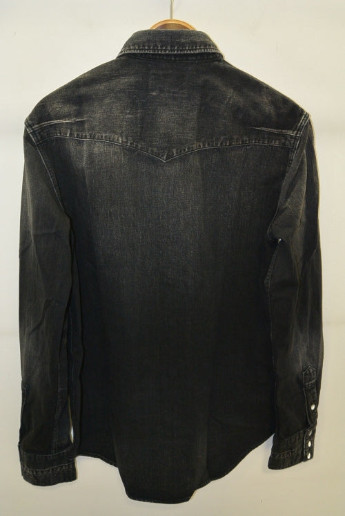 2016 S/S n(n) BY NUMBER (N)INE　WESTERN SHIRTS_DENIM(DAMAGE) BLACK