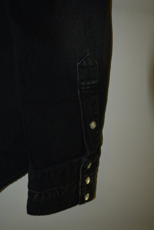 2016 S/S n(n) BY NUMBER (N)INE　WESTERN SHIRTS_DENIM(DAMAGE) BLACK