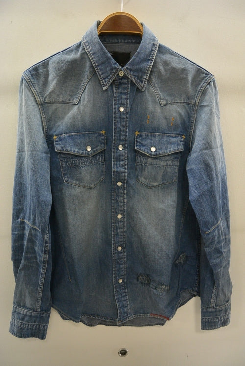 2016 S/S n(n) BY NUMBER (N)INE　WESTERN SHIRTS_DENIM(DAMAGE) BLUE 