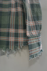 2016 S/S M / original madras cut off check shirts (green)
